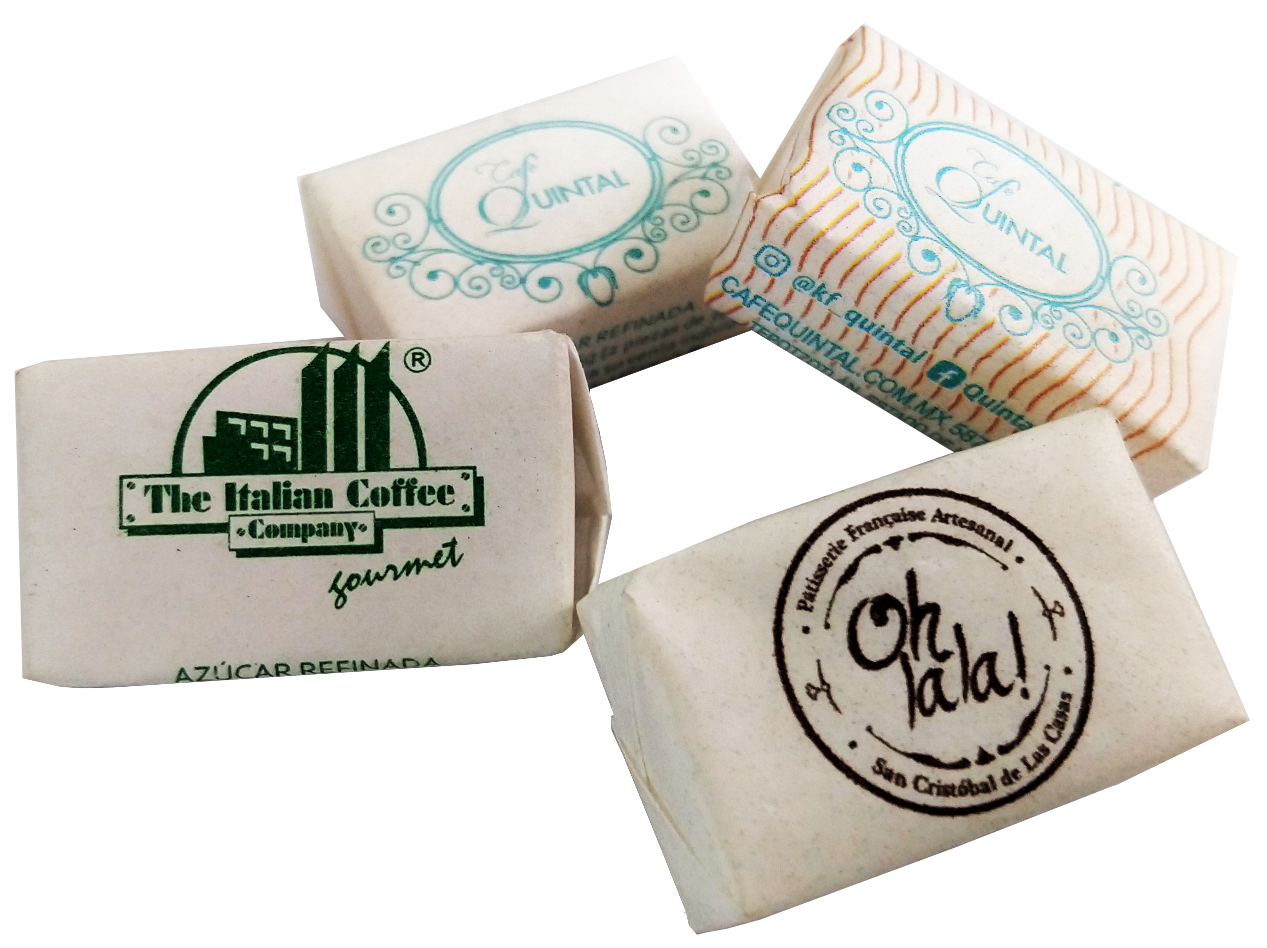 Azucarillos personalizados con varias marcas
